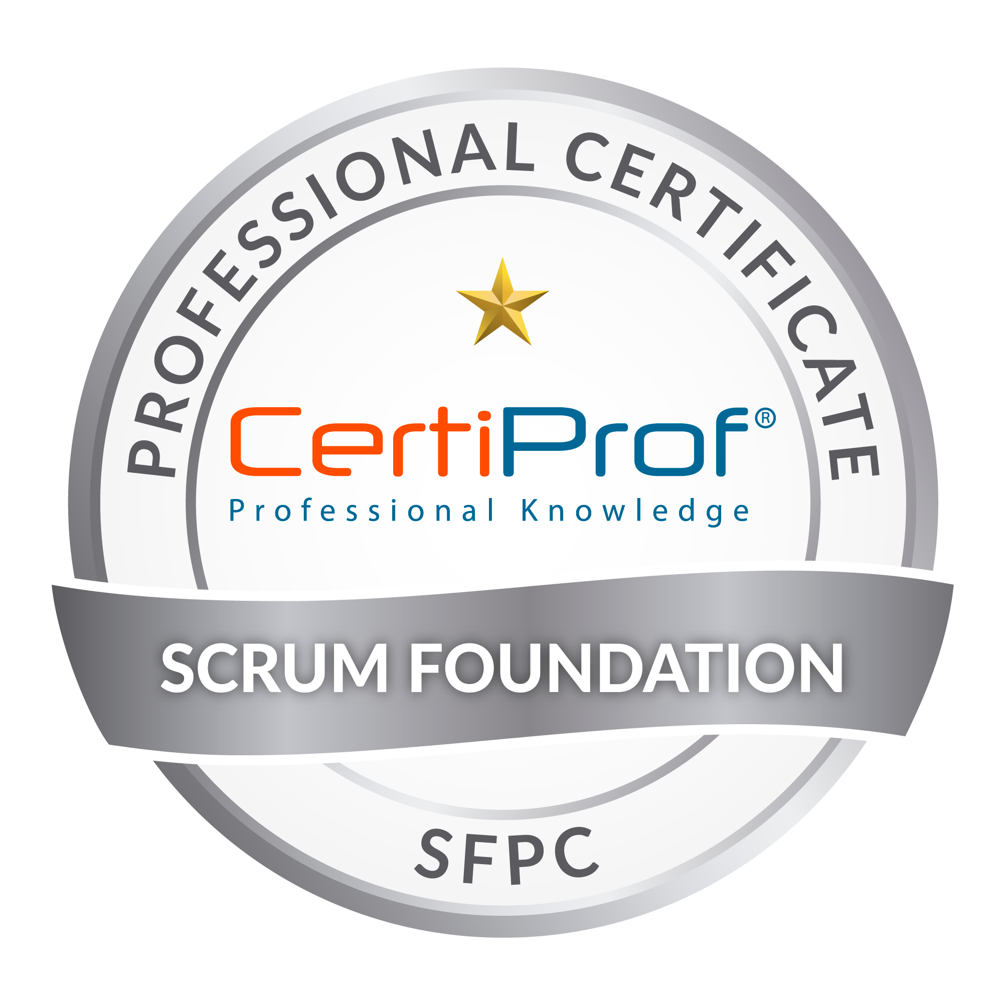 Certificado SCRUM FOUNDATION PROFESSIONAL CERTIFCATE(SFPC)